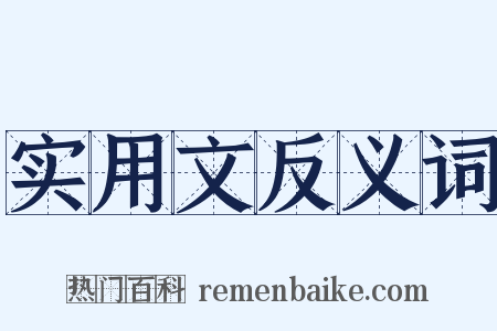 实用文反义词是什么意思的图片
